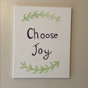 Choose Joy Canvas Sign